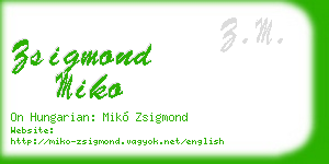 zsigmond miko business card